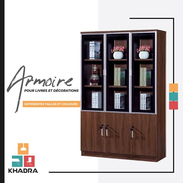 Armoire avec 3 portes et 3 commodes