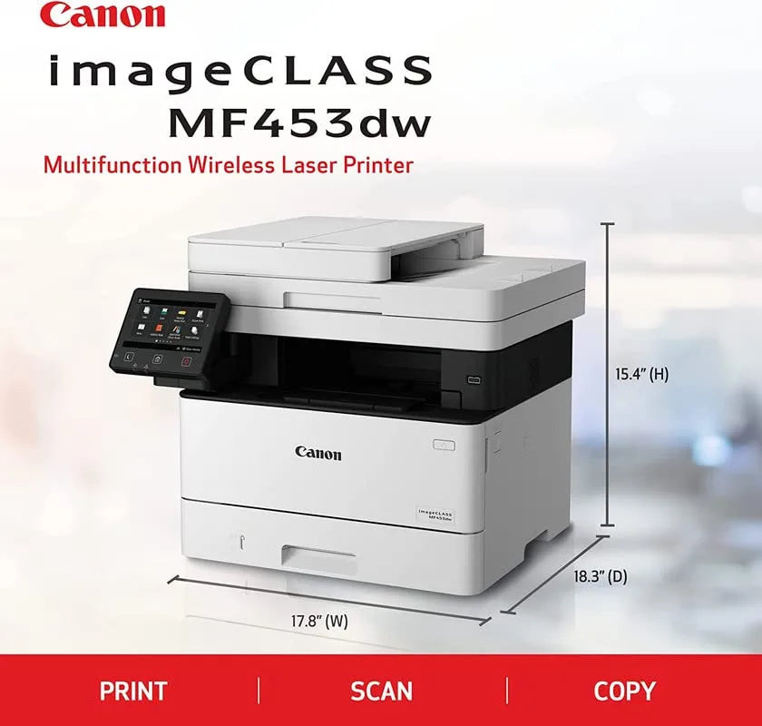 Imprimante laser monochrome sans fil tout-en-un - MF453dw - Imprimer, copier et numériser | | Écran LCD tactile couleur 5