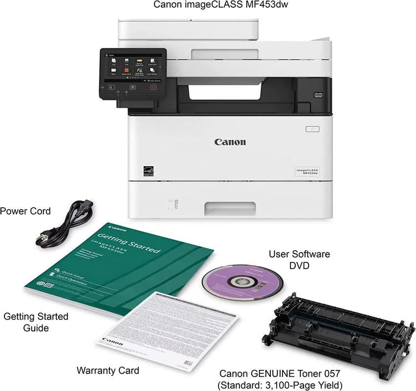 Imprimante laser monochrome sans fil tout-en-un - MF453dw - Imprimer, copier et numériser | | Écran LCD tactile couleur 5