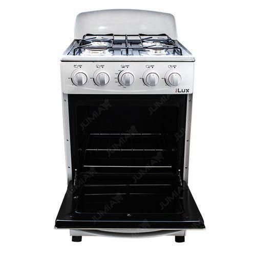 Ilux Cuisinière - Gaz 4 Feux LXG-40W - 50x50 Cm - Blanc - Garantie 6 Mois