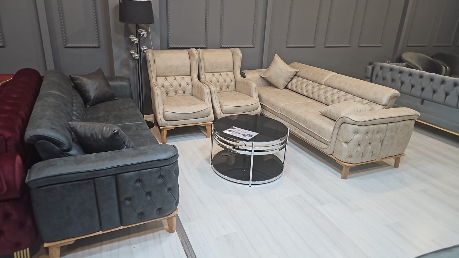 Ensemble fauteuil salon (4 pièces) Plusieurs couleurs