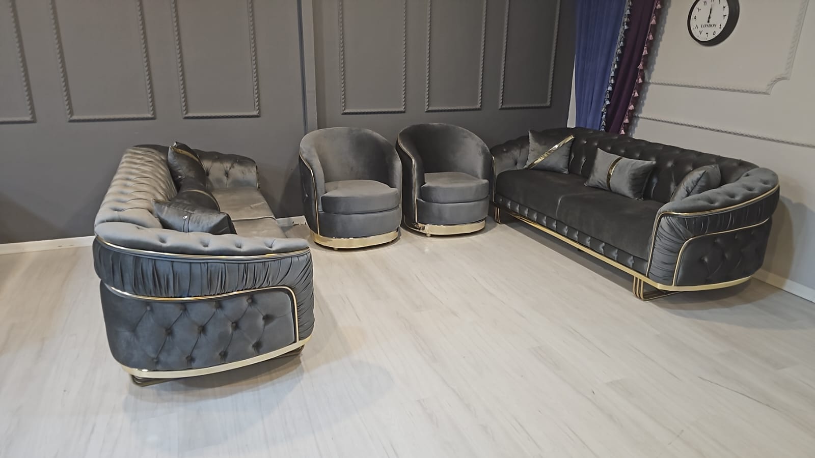 Ensemble fauteuil salon (4 pièces) Plusieurs couleurs