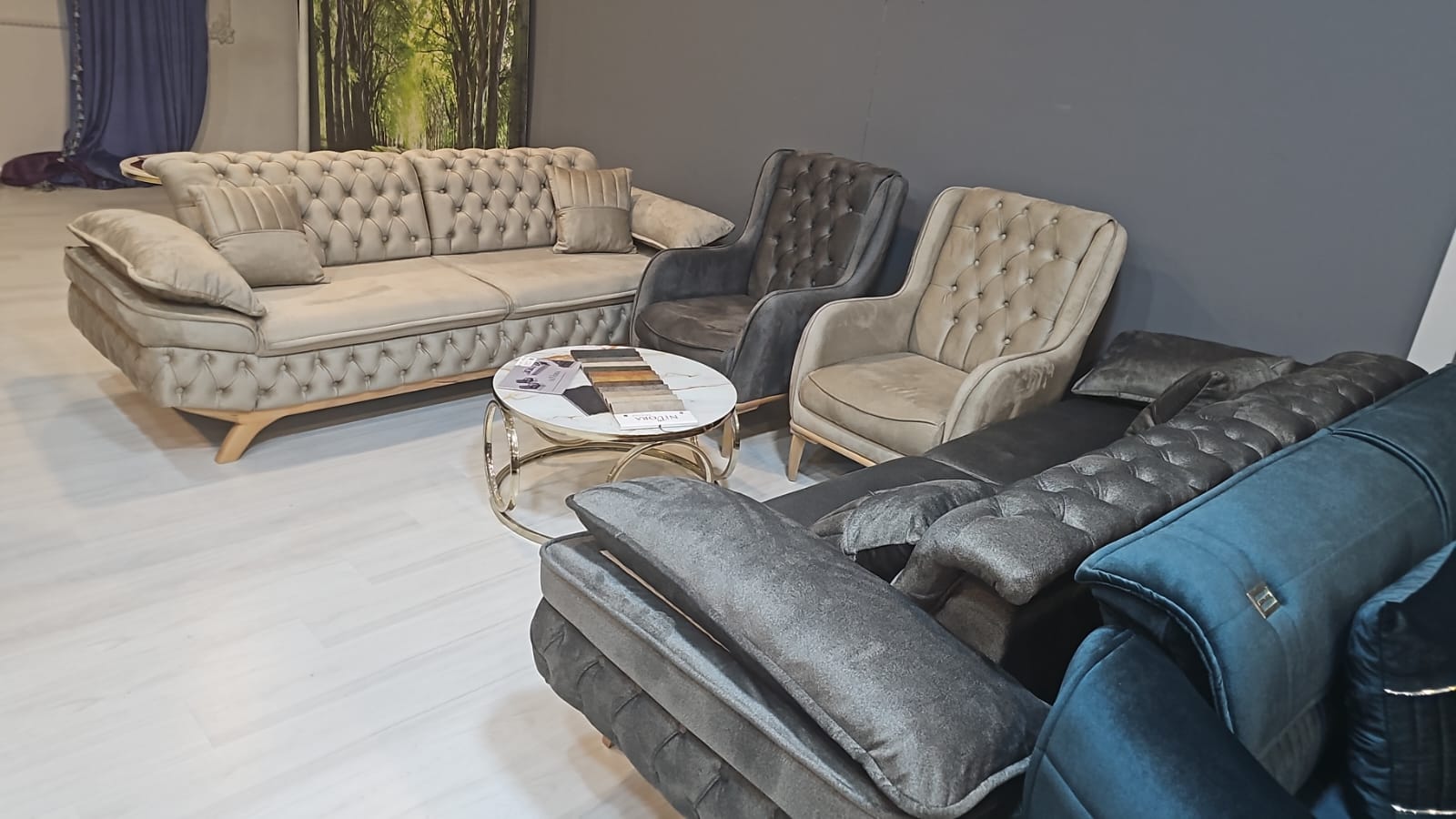 Ensemble fauteuil salon (4 pièces) Plusieurs couleurs