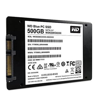 Western Digital SSD interne WD Blue NAND 3D SATA, 500Go