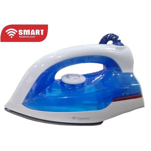 SMART TECHNOLOGY Fer À Repasser À Sec Smart (STPFR-5103) -Bleu /Blanc- Semelle Anti Adhésive /1200W