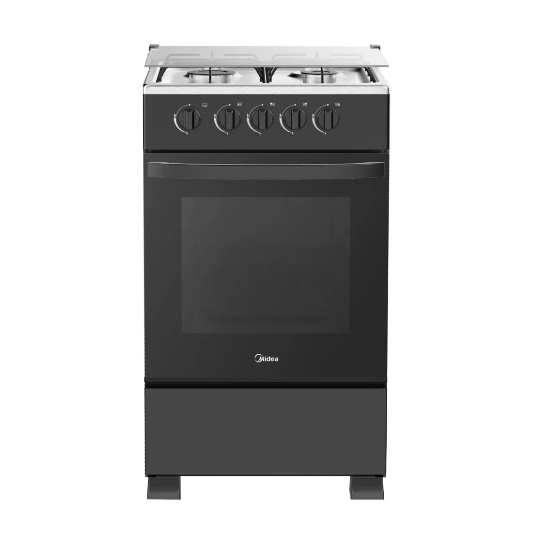 MIDEA GAZINIERE 4 FEUX COUVERTURE VITRE - NOIRE - SP5055T082-B