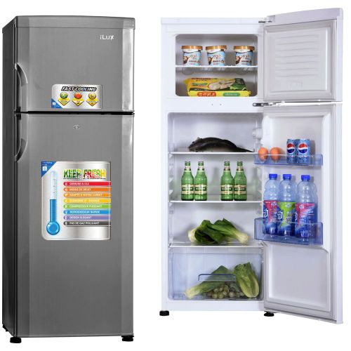 Ilux Réfrigérateur 2 Battants 350 L – ILR350 – Gris