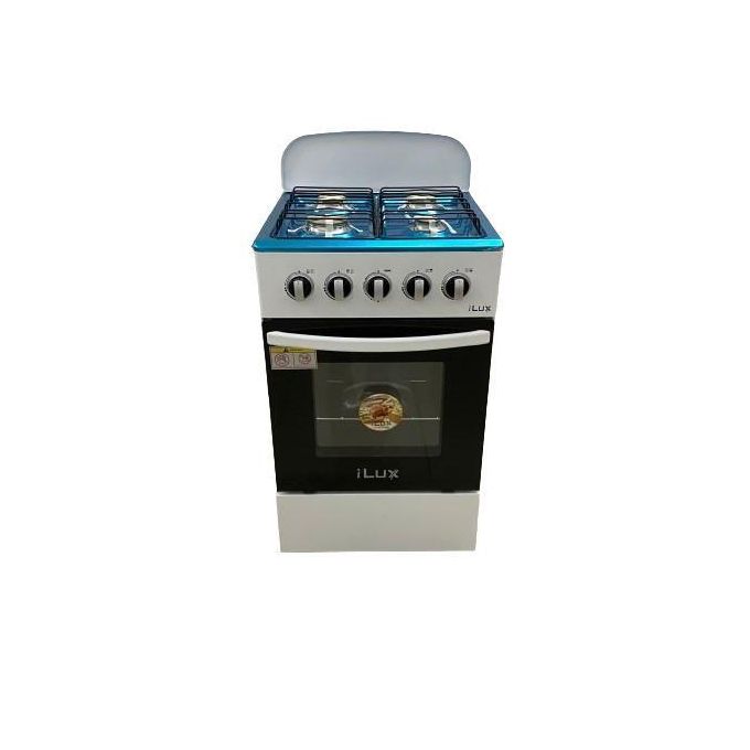 Ilux Cuisinière – Gaz 4 Feux LXG-55W – Garantie 06 Mois