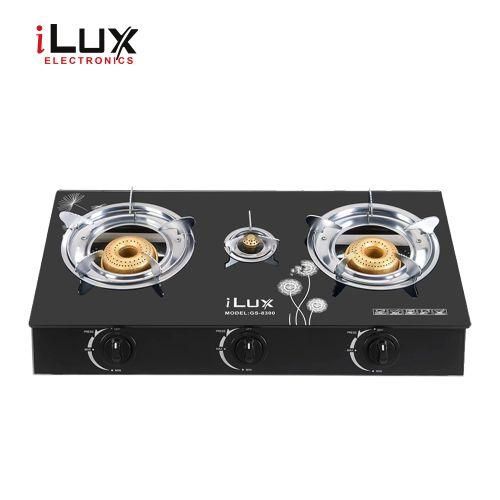 Ilux Cuisinière à Gaz - Allumage Automatique - Réchaud Vitré - GS-8300 - 3 Feux