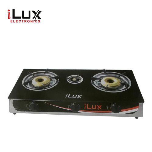 Ilux Cuisinière à Gaz - Réchaud 3 Feux - LXG-8213S - Silver