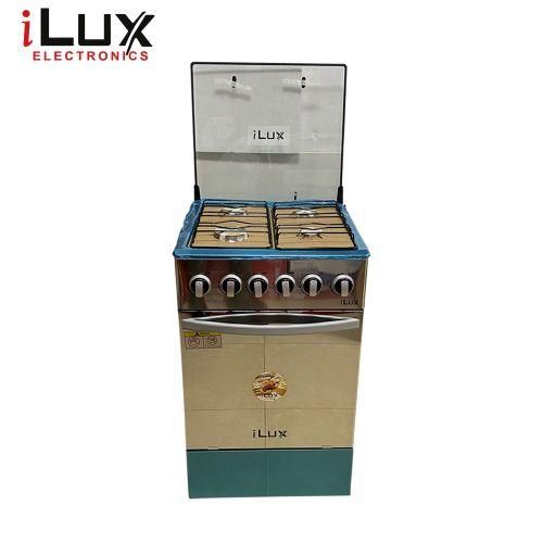 Ilux Cuisinière 4 Feux LXG-60SS - Brûleur à Gaz - Inox - Garantie 6 Mois