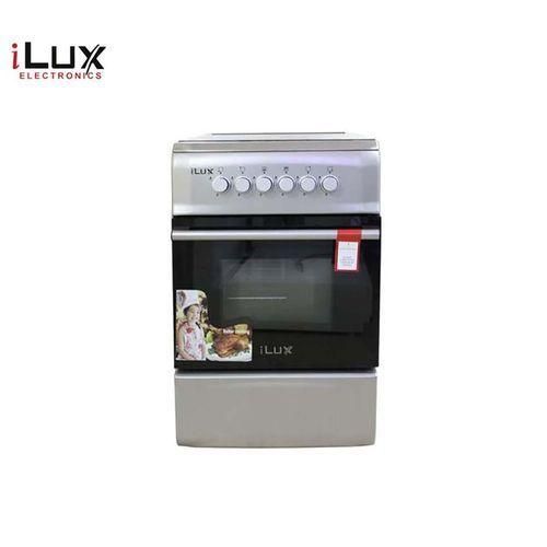Ilux Cuisinière - Gaz 4 Feux 6060  57*57 - Inox - Garantie 6 Mois