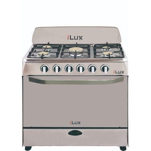 Ilux Cuisinière à Gaz - 5 Feux - LXG-75SS - Inox