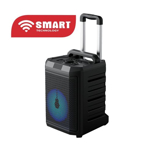 SMART TECHNOLOGY Haut-Parleur Bluetooth de Fête (STHP-8088M) Avec 2 Micros + Commande- Noir