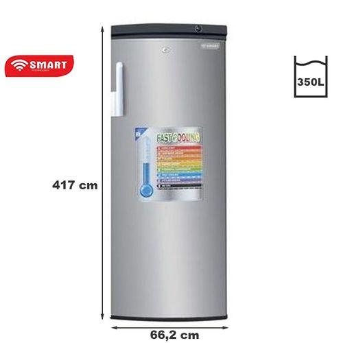 SMART TECHNOLOGY Congélateur Vertical 7 Casiers STCD-550 - 350 L - Argent