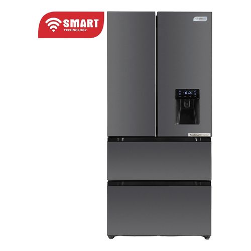 SMART TECHNOLOGY Réfrigérateur Combiné Américain 2 Battants NOFRST INVT SMART 506L Avec FONTAINE (STCB-709WS)
