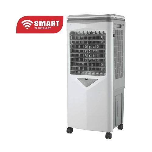 SMART TECHNOLOGY Refroidisseur D'Air Rechargeable Blanc Avec Télécommande Et Deux Boites à Glace (STV-AC3090R) -9 Vitesses- DC 12 V - 50 W