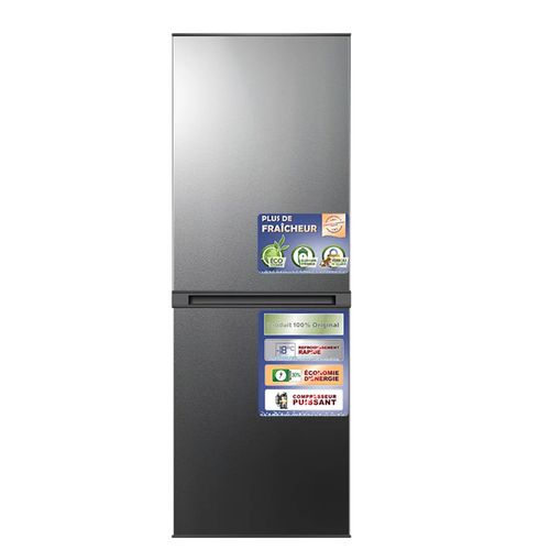 Nasco Réfrigérateur Combiné Nasd2-254Wa – 205L/4 Tiroirs/Silver/Cle/220-240V