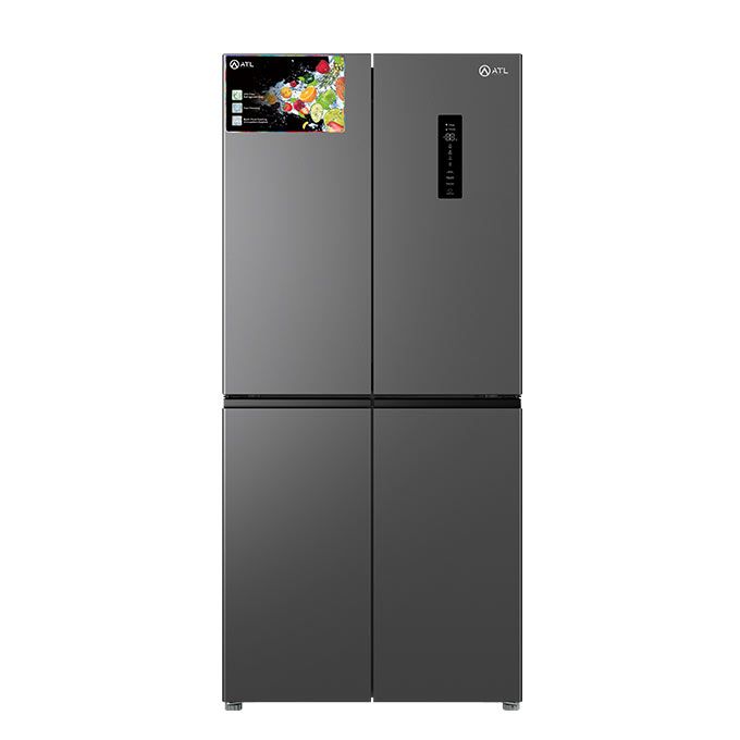 ATL Réfrigérateur Americain -ATL-4A540- Side By Side No-Frost / 431L / 04 Portes / Gris/Inverter /R600A/A+