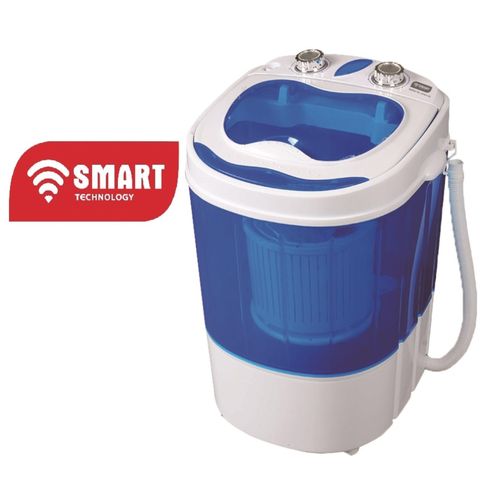 SMART TECHNOLOGY Mini Machine A Laver STMLS-3K Semi-Automatique 3Kg- Lavage Et Essorage- Bleu-Blanc