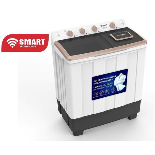 SMART TECHNOLOGY Machine à Laver Semi-Auto - Double Bac Avec Essorage - STMLS-12H- 12 Kg