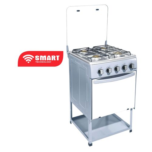 SMART TECHNOLOGY Mini Four Smart 4 Feux Inox Avec Pied (STC-5050PA)-Gris