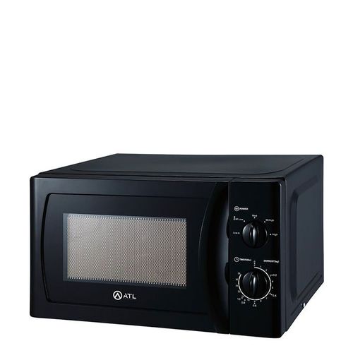 ATL Micro-onde 20L Noir - 700w/ 05 fonctions - chauffage & dégivrage - poignée apparente - ATL-MW20CPAB