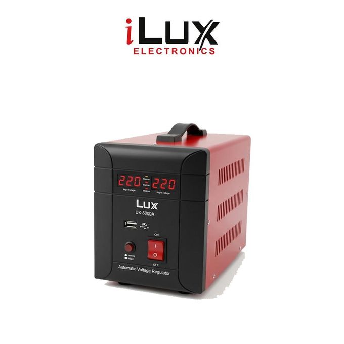 Ilux Stabilisateur De Tension Numérique 5000VA - Rouge