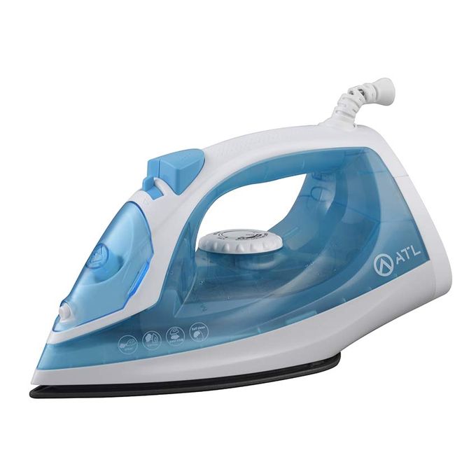 ATL Fer A Repasser A Vapeur 1200W - ATL-SW103 - Bleu Blanc - Fonction Self Cleaning - Cordon Flexible 360° - Protection Contre Surchauffe