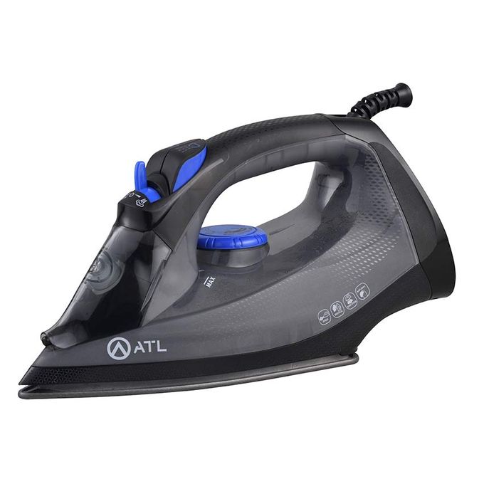 ATL Fer A Repasser A Vapeur 1200W - ATL-SW639 - Noir Gris - Fonction Self Cleaning - Cordon Flexible 360° - Protection Contre Surchauffe