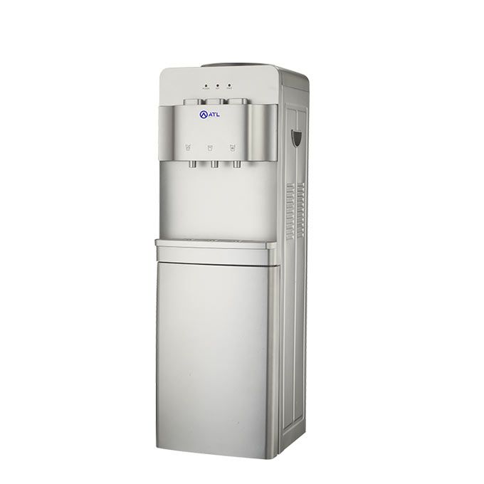 ATL Distributeur D'Eau -ATL-3WD97CFS / 03 Robinets / Gris / Avec Mini Refrigerateur - Garantie 2 Mois