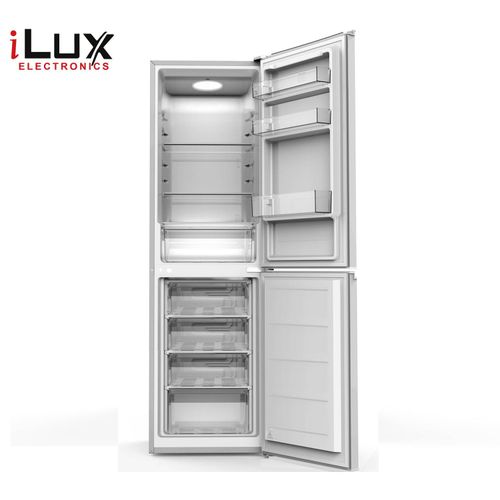 Ilux Réfrigérateur Combiné 4 Tiroirs ILCB260 T4 - Economique - 260L - Gris - 6 Mois Garantie