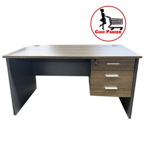 Table Bureautique Avec 3 Tiroirs 140x60x80 Cm
