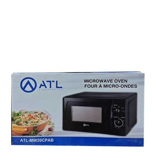 ATL Micro-onde 20L Noir - 700w/ 05 fonctions - chauffage & dégivrage - poignée apparente - ATL-MW20CPAB