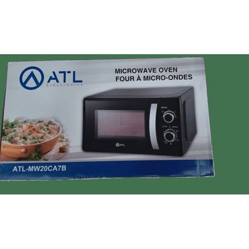 MICRO-ONDE ATL 20L/ NOIR/ 700W/ 05 FONCTIONS/ CHAUFFAGE & DEGIVRAGE/ POIGNÉE APPARENTE ATL-MW20CA7B