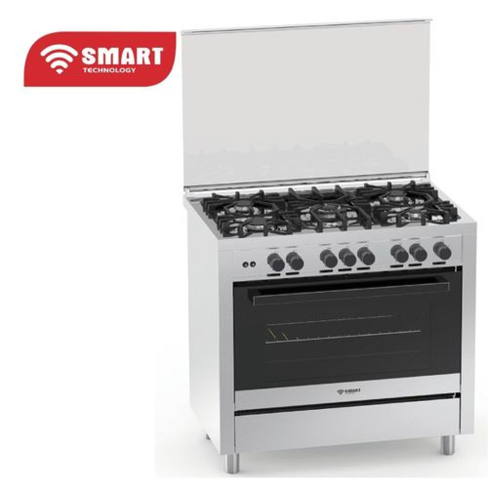SMART TECHNOLOGY Gazinière 5 Feux Automatique Inox 90x60 Smart STC-9060GI