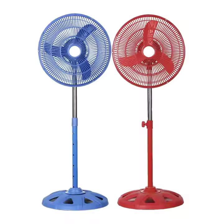 Ventilateur sur pied rond électrique, puissant, de 12 pouces