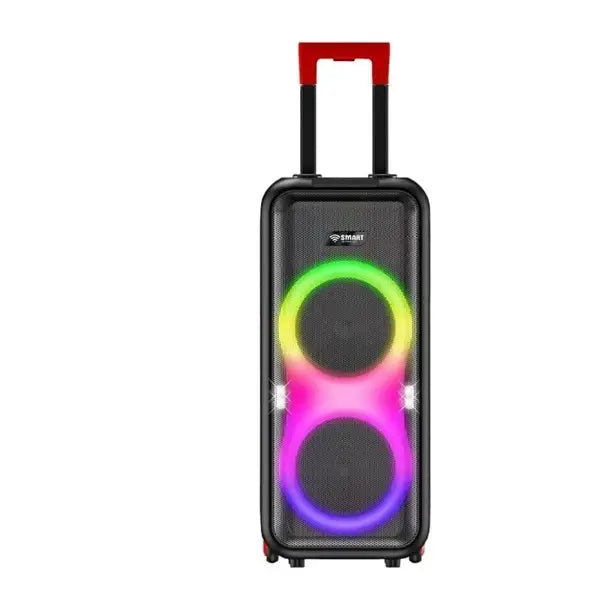 SMART TECHNOLOGY – Haut-Parleur BOOM BOX – STHP-2008E – Bluetooth-USB-TF CARD – AUX – 2 micros -1 Télécommande – P.M.P.O POWER – 10000W – Noir