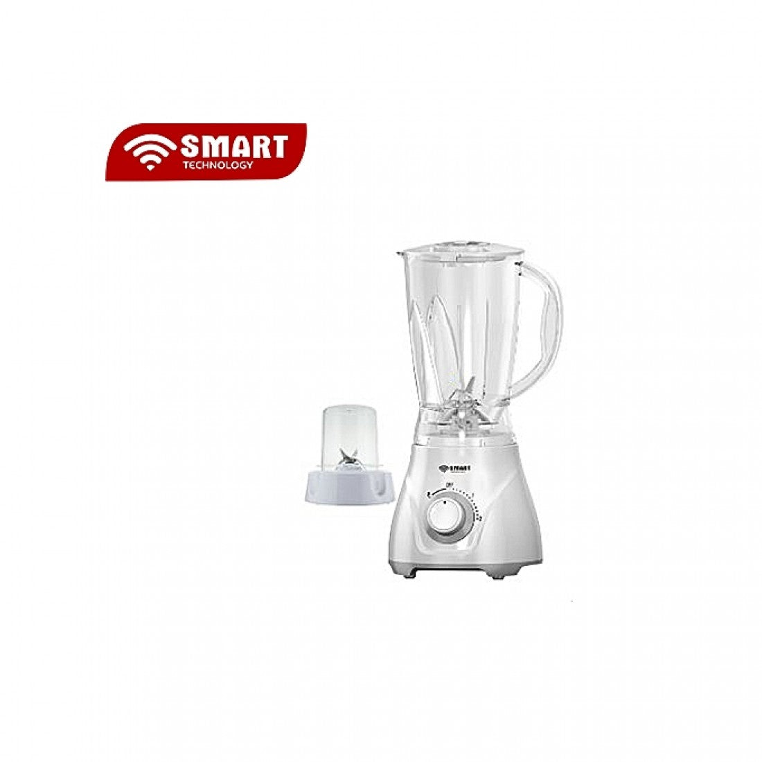 SMART TECHNOLOGY Blender - STPE-1020W - 2 En 1 - 1.5 Litre - 400 W - Blanc