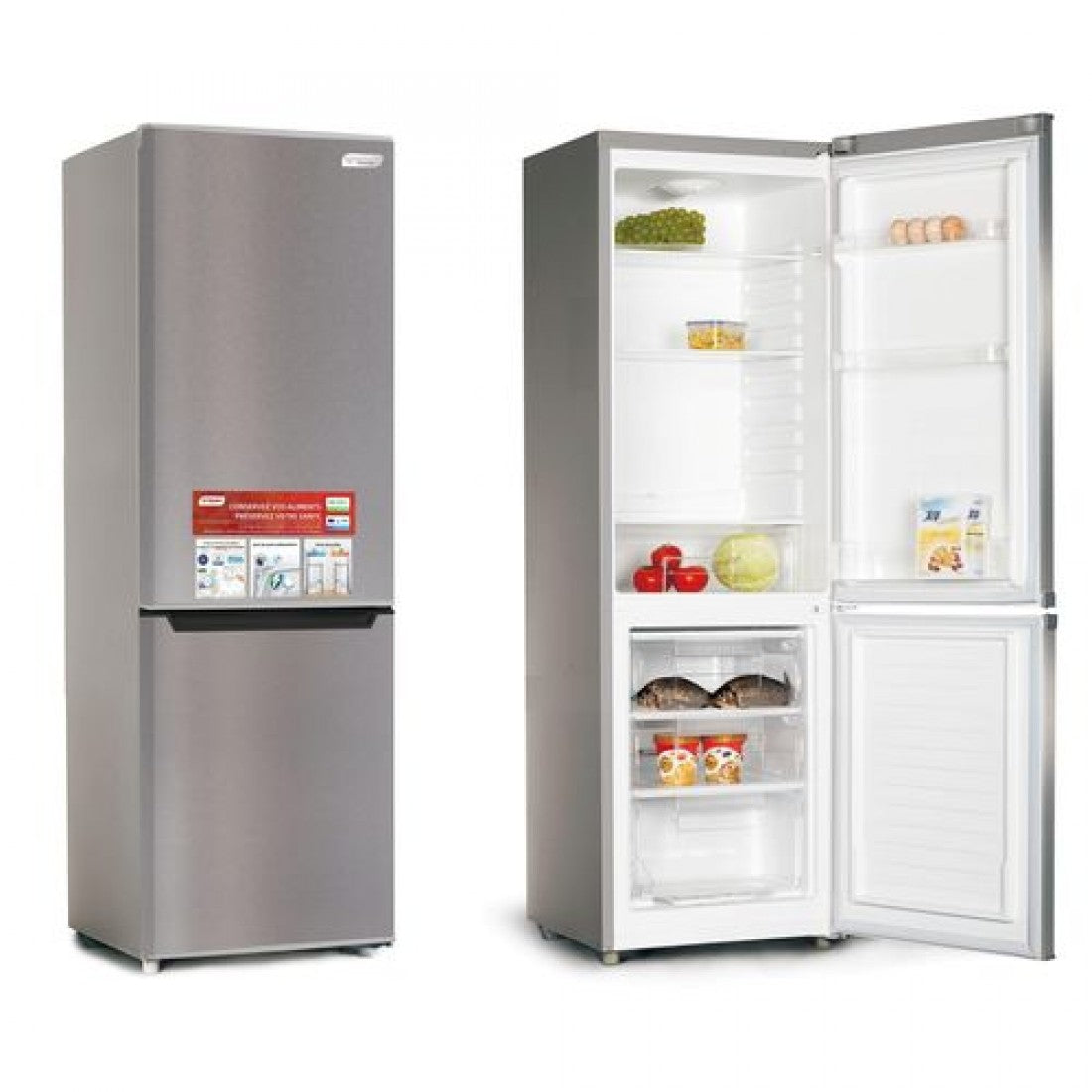 SMART TECHNOLOGY Réfrigérateur Combiné DFRST 3 Tiroirs 270L(STCB-305M)