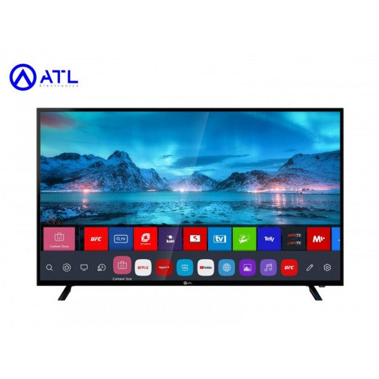 ATL SMART TV LED- ATL-50V7S 50 Pouces - 1 VGA - 2 USB - 3 HDMI -RJ45- NOIR