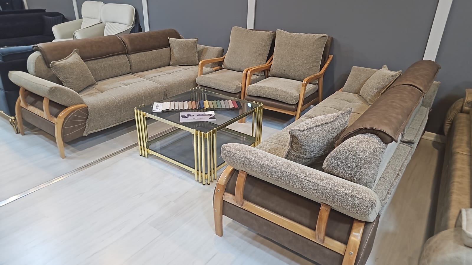 Ensemble fauteuil salon (4 pièces) Plusieurs couleurs