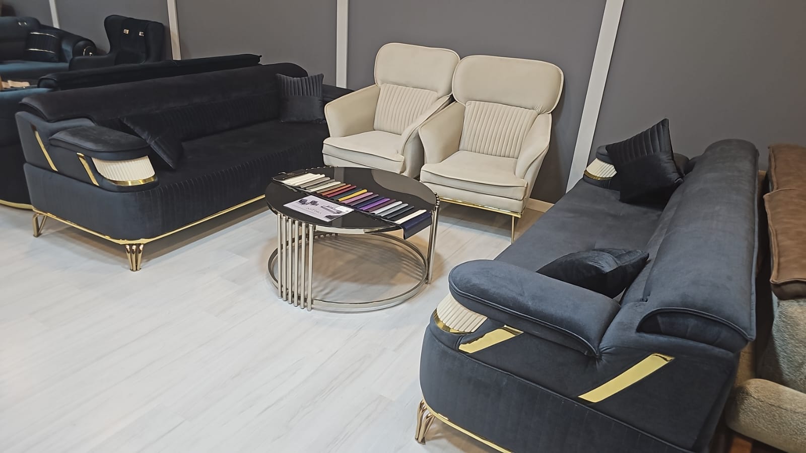 Ensemble fauteuil salon (4 pièces) Plusieurs couleurs