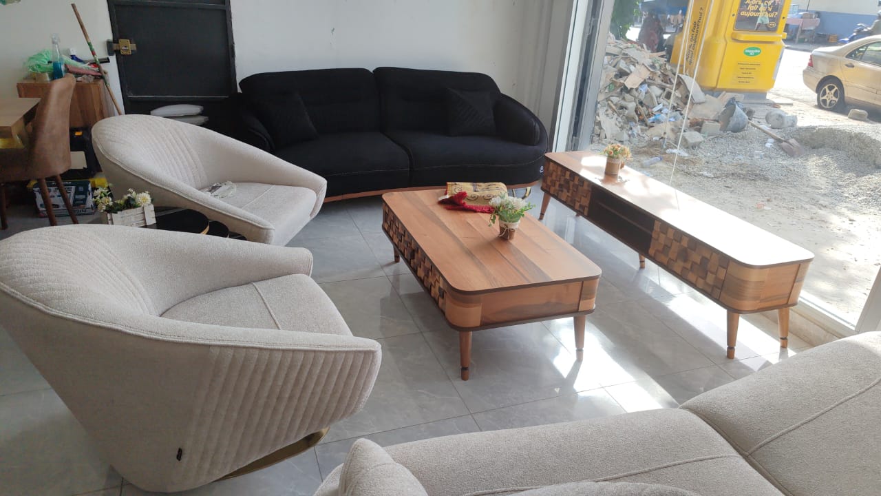 Ensemble fauteuil salon avec 4 pièces