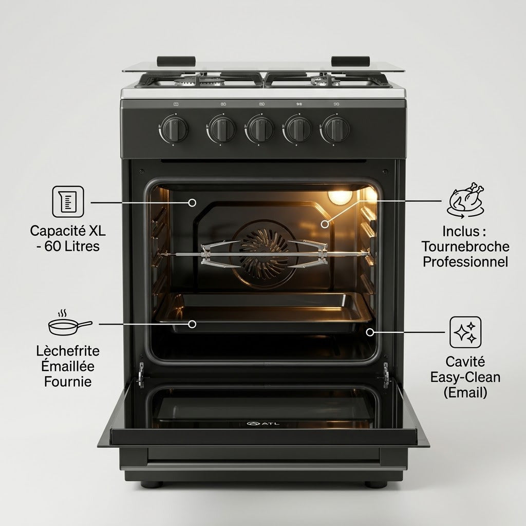 ATL GAZ-MASTER R55B — 4 Feux + Grand Four XL 60 L