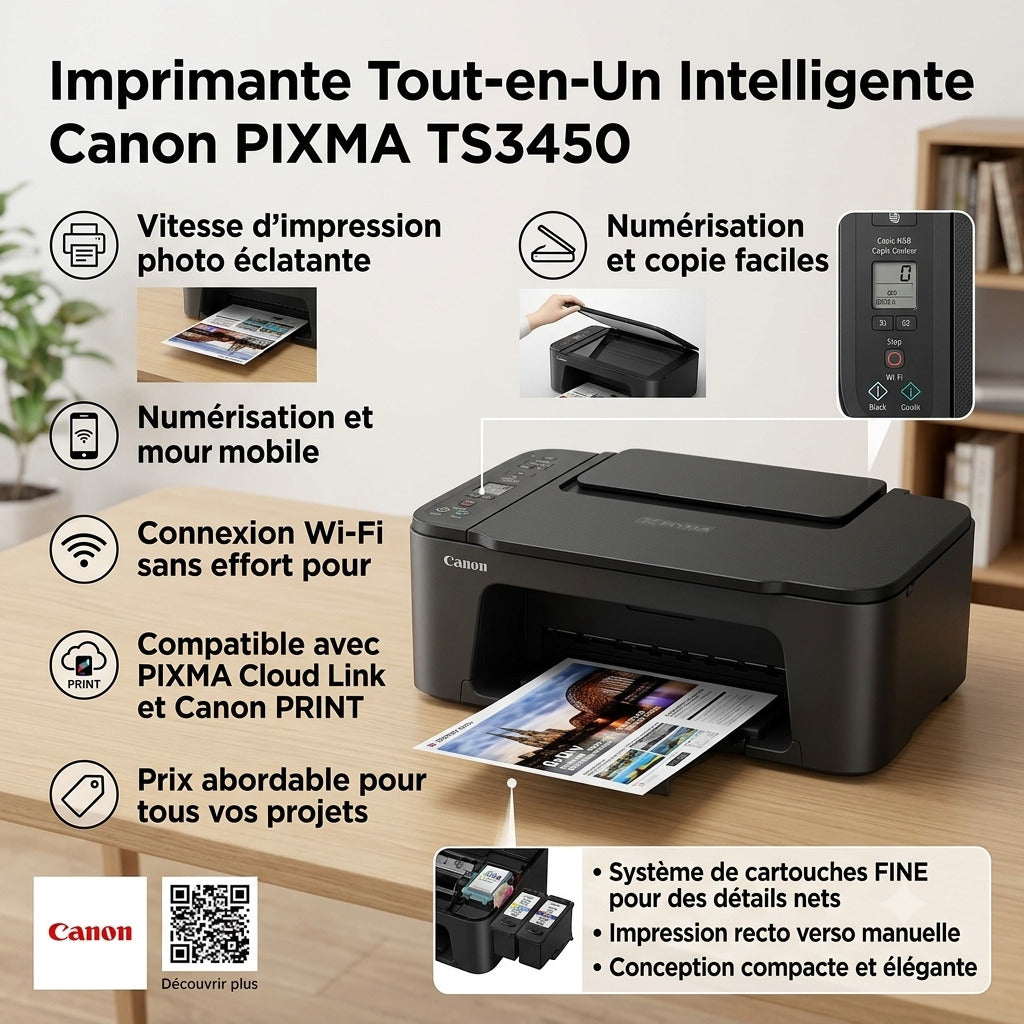 Canon PIXMA TS3640 Multifonction Wi-Fi