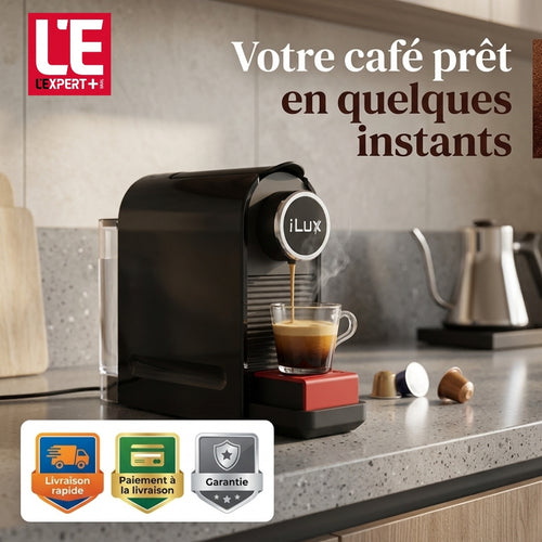 Ilux Machine à Café à Capsule - LXCM-6633 - 1400W - Noir
