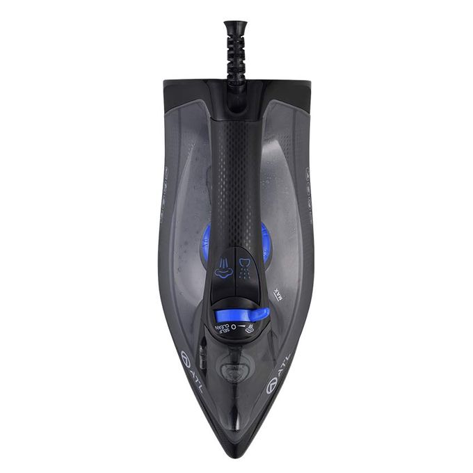 ATL Fer A Repasser A Vapeur 1200W - ATL-SW639 - Noir Gris - Fonction Self Cleaning - Cordon Flexible 360° - Protection Contre Surchauffe