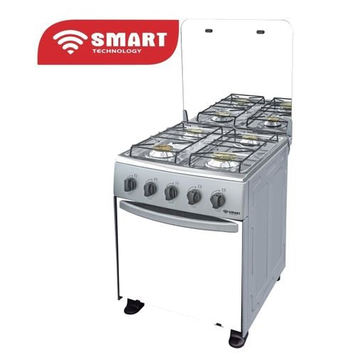 CUISINIERE SILVER SMART 4 FEUX INOX GRIS SMART TECHNOLOGY (STC-5050SA)