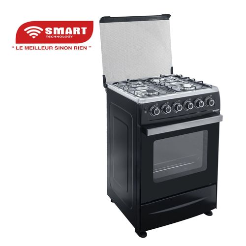 SMART TECHNOLOGY Cuisinière 4 Feux Automatique Avec FOUR 60x50 SMART(STC-6050SC) -INOX- Garantie 3 Mois